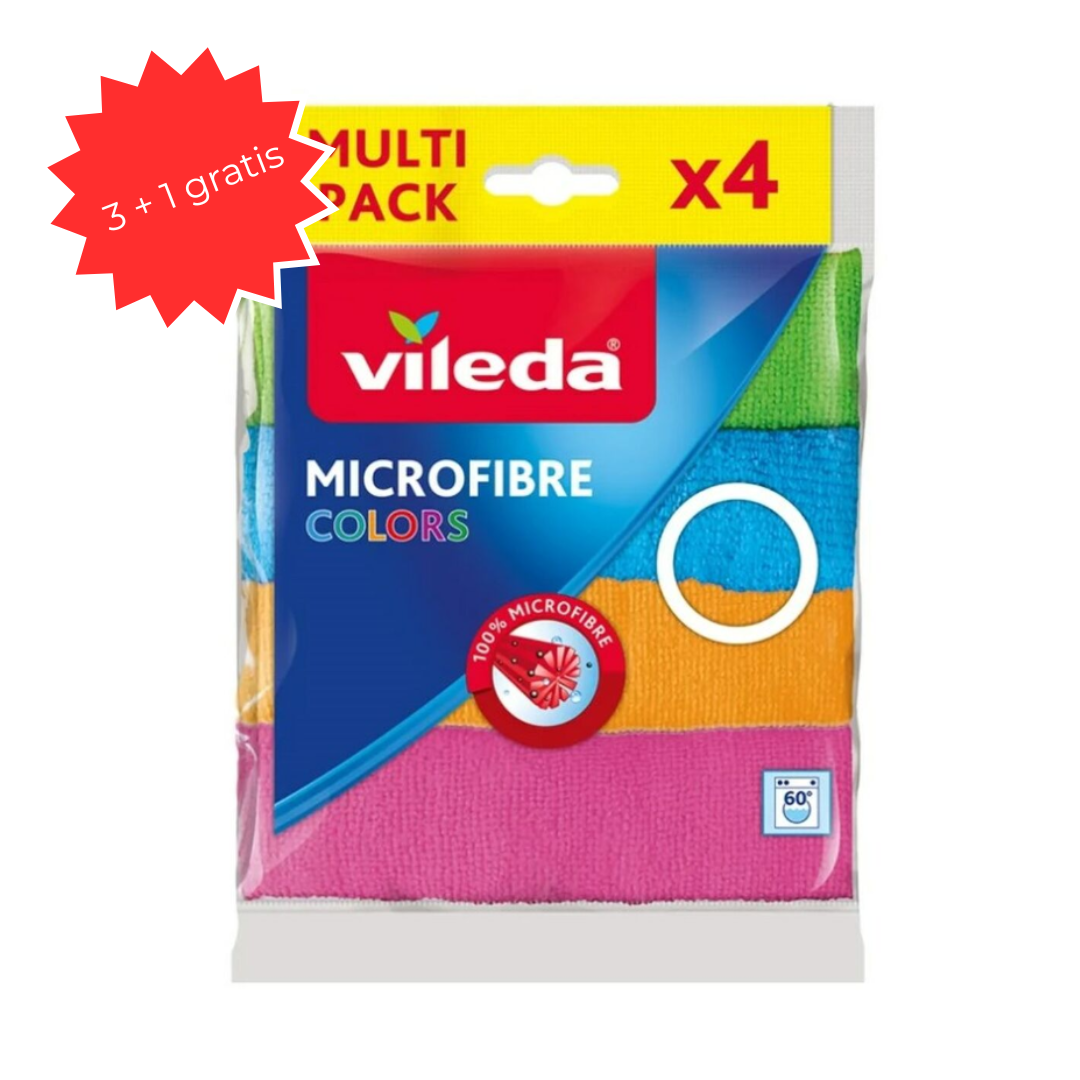 Vileda Microvezeldoek – 4 stuks, Colors